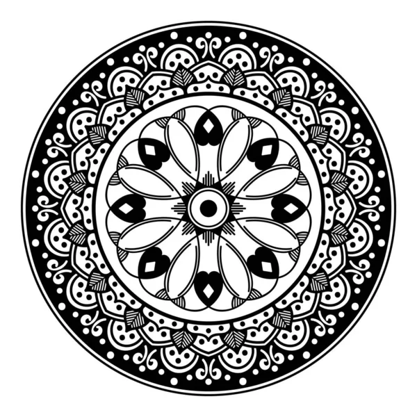 Abstrato Vector Mandala Para Colorir Página —  Vetores de Stock