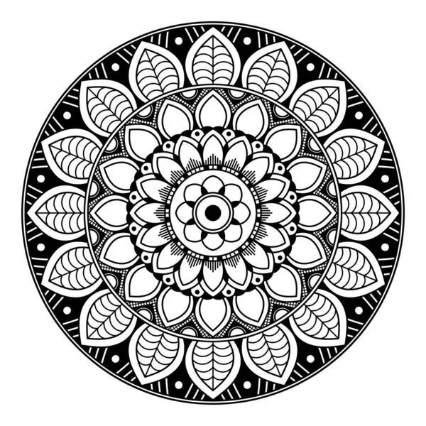 Abstract Vector Mandala Coloring Page — Stock Vector