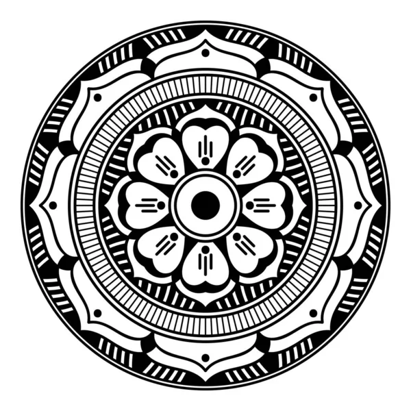 Mandala Vectorial Abstracto Para Colorear Página — Archivo Imágenes Vectoriales