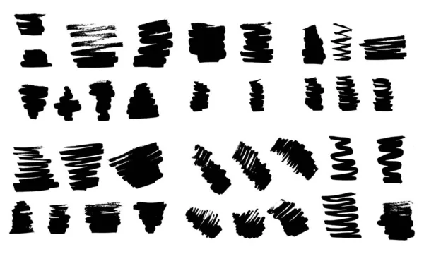 矢量笔划集合 稀疏笔划 几何形状 矩形文本框 — 图库矢量图片