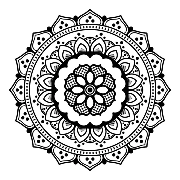 Boyama sayfası için siyah ve beyaz mandala