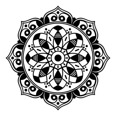 Boyama kitabı için Mandala. Arapça, Pakistan, Fas, Türkçe, Hindistan, İspanya motifleri