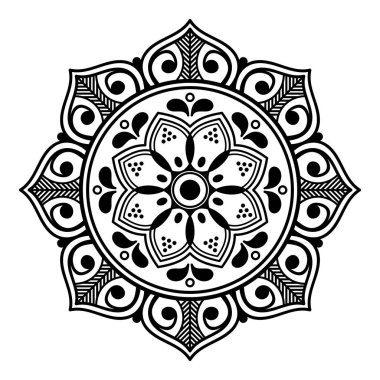 Boyama kitabı için Mandala. Arapça, Pakistan, Fas, Türkçe, Hindistan, İspanya motifleri