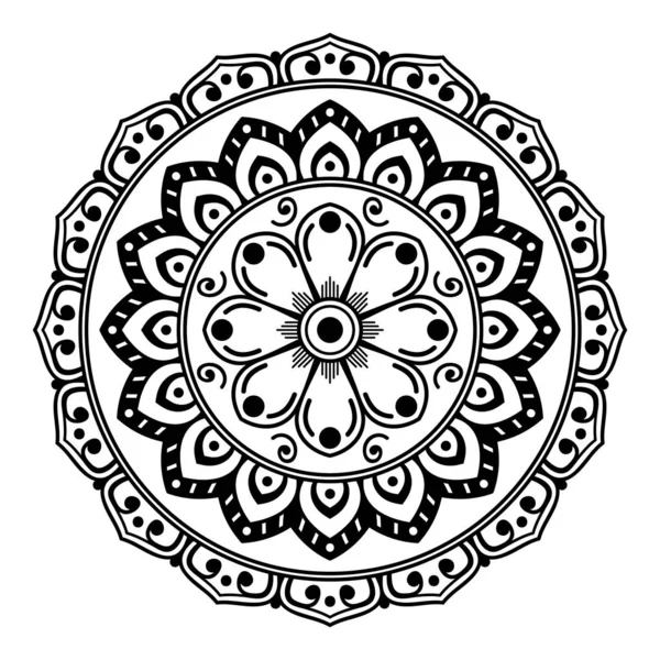 Mandala Voor Kleurboek Arabisch Pakistan Marokkaanse Turkse Indiase Spaanse Motieven — Stockvector