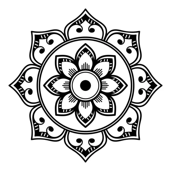 Mandala Voor Kleurboek Arabisch Pakistan Marokkaanse Turkse Indiase Spaanse Motieven — Stockvector