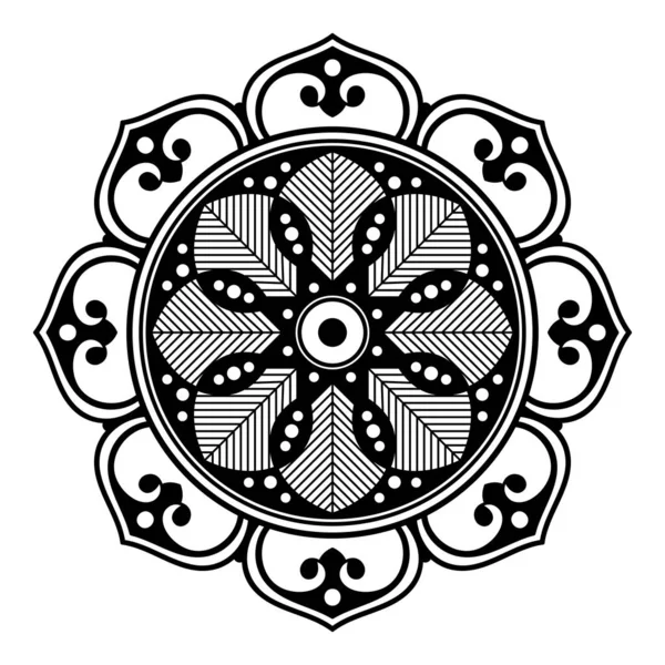 Mandala Für Malbuch Arabische Pakistanische Marokkanische Türkische Indische Spanische Motive — Stockvektor