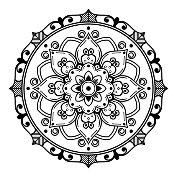 Mandala Pour Livre Colorier Arabe Pakistan Maroc Turc Inde Espagne — Image vectorielle