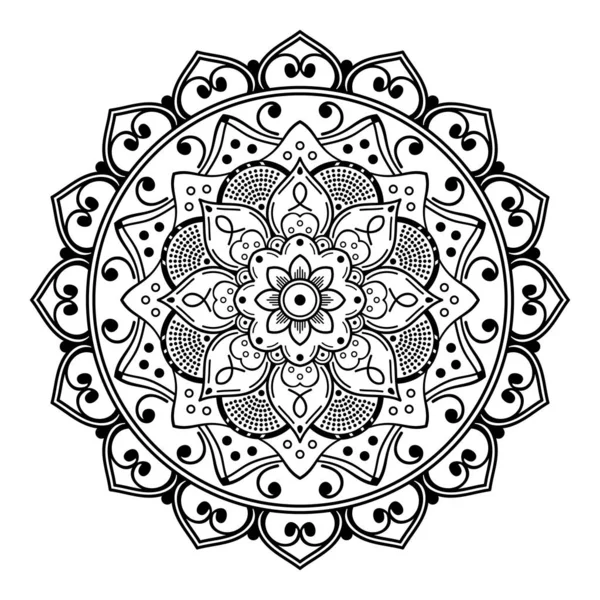 Mandala Pour Livre Colorier Arabe Pakistan Maroc Turc Inde Espagne — Image vectorielle