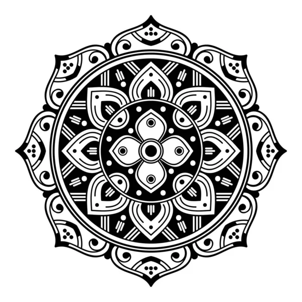 Mandala Para Colorear Libro Árabe Pakistán Marruecos Turquía India España — Vector de stock