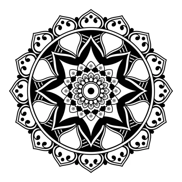 Mandala Pour Livre Colorier Arabe Pakistan Maroc Turc Inde Espagne — Image vectorielle