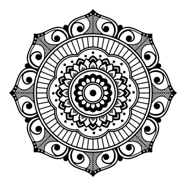 Mandala Para Colorear Libro Árabe Pakistán Marruecos Turquía India España — Archivo Imágenes Vectoriales