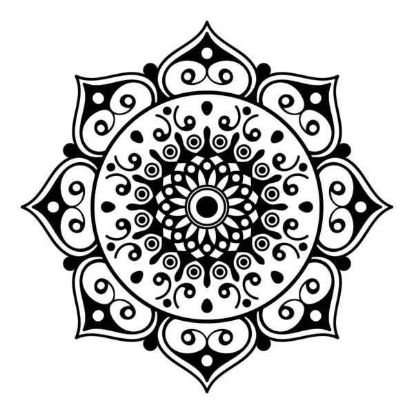 Mandala Para Colorear Libro Árabe Pakistán Marruecos Turquía India España — Archivo Imágenes Vectoriales