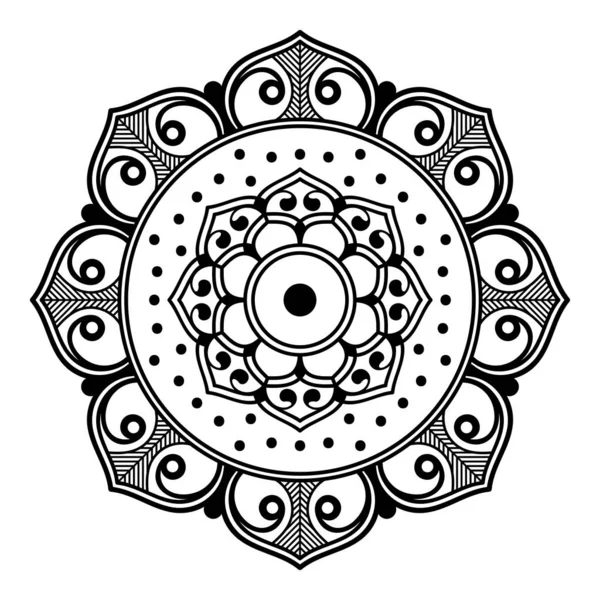 Patrón Redondo Decorativo Dibujado Mano Forma Mandala Para Corte Por — Archivo Imágenes Vectoriales