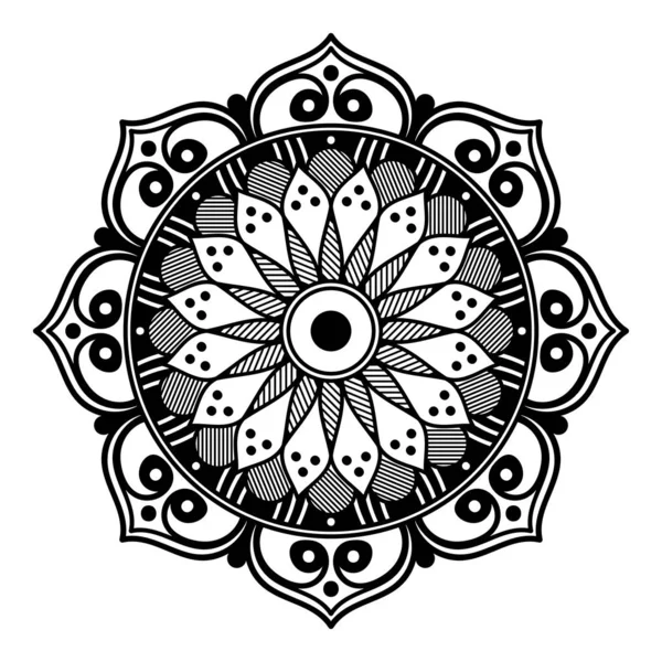 Dekorative Handgezeichnete Runde Muster Form Eines Mandalas Zum Laserschneiden Vektor — Stockvektor