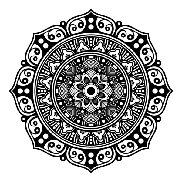 Dekorative Handgezeichnete Runde Muster Form Eines Mandalas Zum Laserschneiden Vektor — Stockvektor