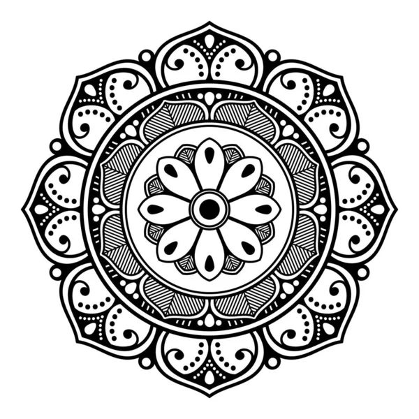 Mandala Decoratieve Ronde Ornament Kan Worden Gebruikt Voor Wenskaart Telefoon — Stockvector