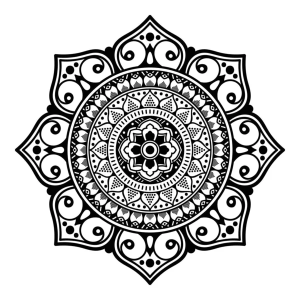 Mandala Ornamento Redondo Decorativo Pode Ser Usado Para Cartão Saudação —  Vetores de Stock