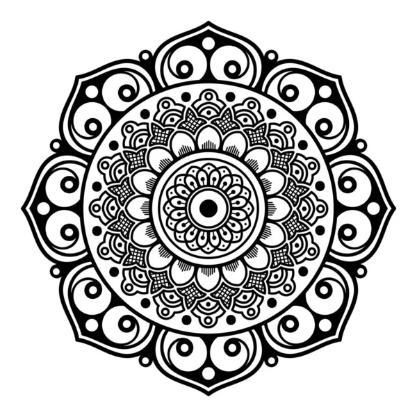 Mandala Decoratieve Ronde Ornament Kan Worden Gebruikt Voor Wenskaart Telefoon — Stockvector