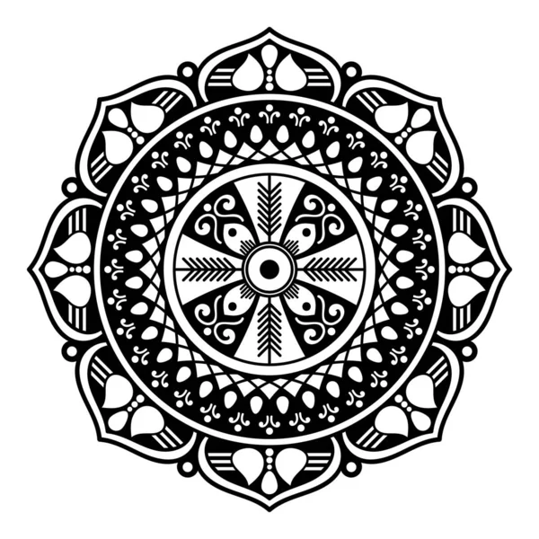 Mandala Decoratieve Ronde Ornament Kan Worden Gebruikt Voor Wenskaart Telefoon — Stockvector