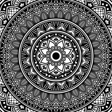 Soyut siyah beyaz çizgi çizimi, yetişkin ve büyük çocuklar için çevre çizimi.