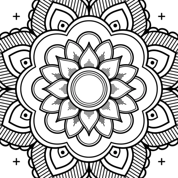 Mandala Vectorial Abstracto Para Colorear Página — Vector de stock