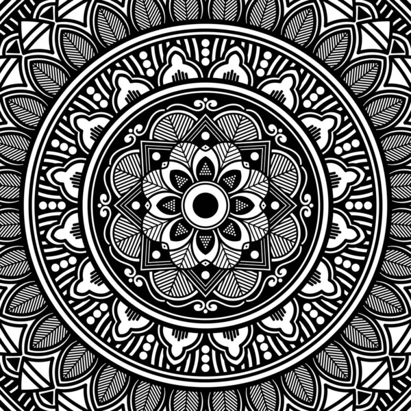 Mandala Decoratieve Ronde Ornament Kan Worden Gebruikt Voor Wenskaart Telefoon — Stockvector