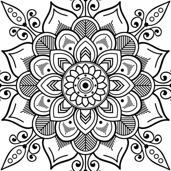 Mandala Ornamento Redondo Decorativo Puede Utilizar Para Tarjeta Felicitación Impresión — Archivo Imágenes Vectoriales