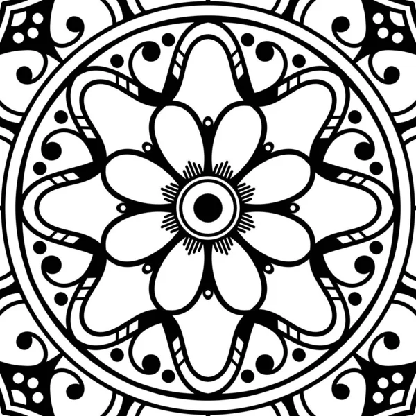 Mandala Ornamento Redondo Decorativo Puede Utilizar Para Tarjeta Felicitación Impresión — Archivo Imágenes Vectoriales