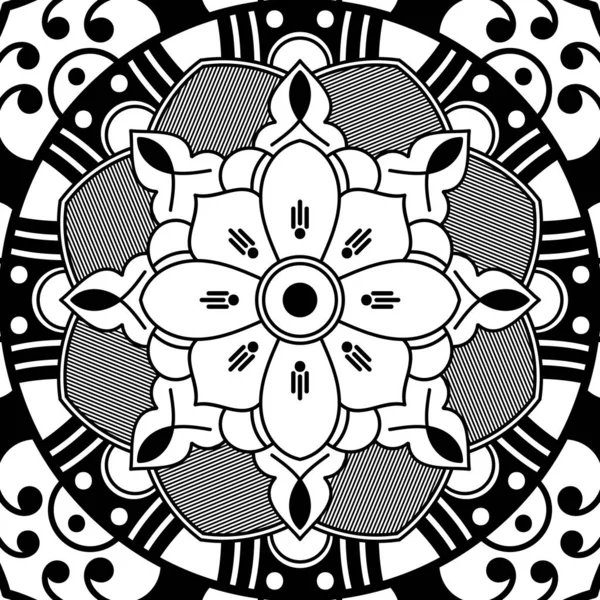 Mandala Ornamento Redondo Decorativo Puede Utilizar Para Tarjeta Felicitación Impresión — Archivo Imágenes Vectoriales