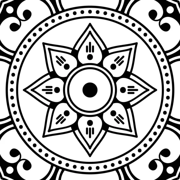 Mandala Ornamento Redondo Decorativo Puede Utilizar Para Tarjeta Felicitación Impresión — Archivo Imágenes Vectoriales