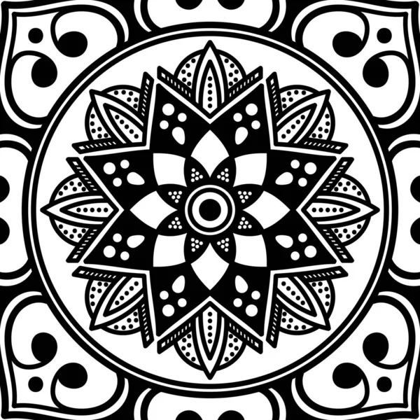 Mandala Ornamento Redondo Decorativo Puede Utilizar Para Tarjeta Felicitación Impresión — Vector de stock