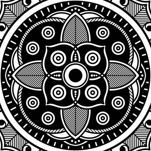 Mandala Decoratieve Ronde Ornament Kan Worden Gebruikt Voor Wenskaart Telefoon — Stockvector