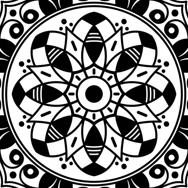 Mandala Ornamento Redondo Decorativo Puede Utilizar Para Tarjeta Felicitación Impresión — Vector de stock