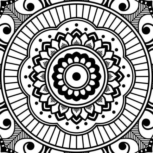 Mandala Ornamento Redondo Decorativo Puede Utilizar Para Tarjeta Felicitación Impresión — Vector de stock