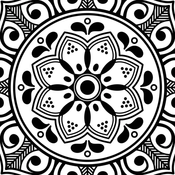 Mandala Decoratieve Ronde Ornament Kan Worden Gebruikt Voor Wenskaart Telefoon — Stockvector