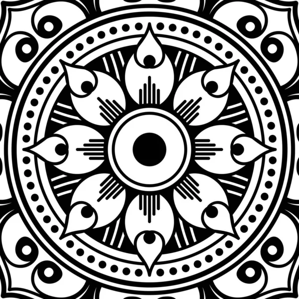 Mandala Ornamento Redondo Decorativo Puede Utilizar Para Tarjeta Felicitación Impresión — Vector de stock