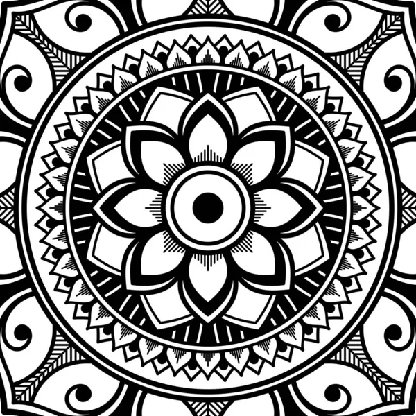 Mandala Ornamento Redondo Decorativo Puede Utilizar Para Tarjeta Felicitación Impresión — Vector de stock