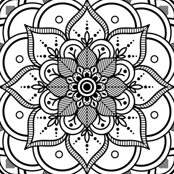 Decorative Hand Drawn Pattern Form Mandala Laser Cutting Vector Isolated — Stock Vector