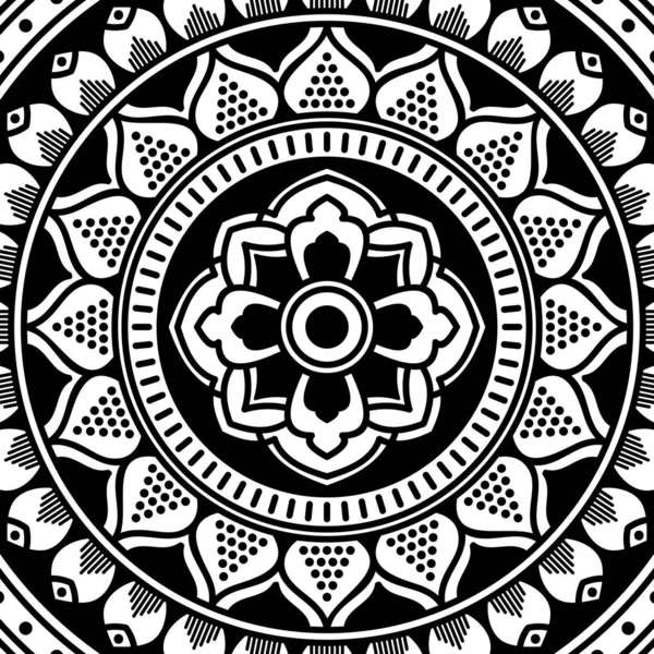 Lazer Kesimi Için Mandala Şeklinde Dekoratif Yapımı Yuvarlak Desen Vektör — Stok Vektör