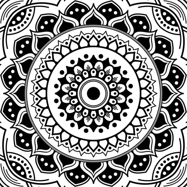 Patrón Redondo Decorativo Dibujado Mano Forma Mandala Para Corte Por — Vector de stock