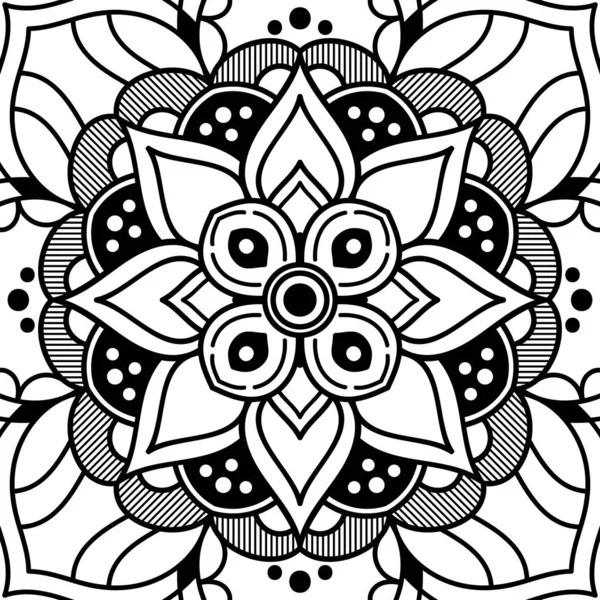 Decorative Hand Drawn Pattern Form Mandala Laser Cutting Vector Isolated — Stock Vector