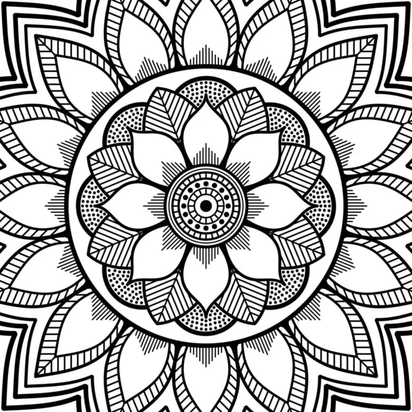 Patrón Redondo Decorativo Dibujado Mano Forma Mandala Para Corte Por — Archivo Imágenes Vectoriales