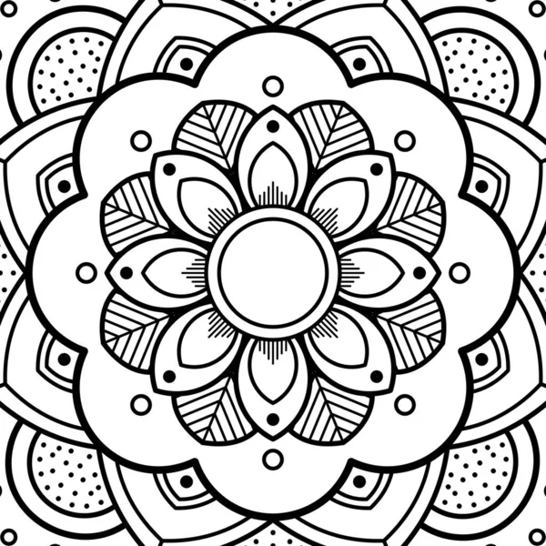 Patrón Redondo Decorativo Dibujado Mano Forma Mandala Para Corte Por — Archivo Imágenes Vectoriales