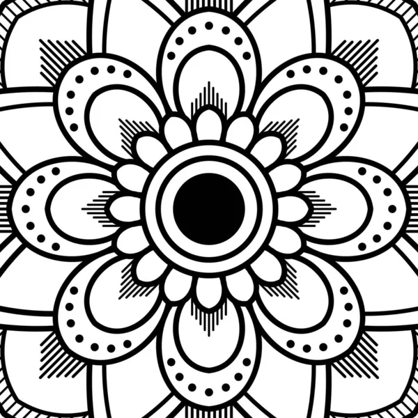 Patrón Redondo Decorativo Dibujado Mano Forma Mandala Para Corte Por — Archivo Imágenes Vectoriales