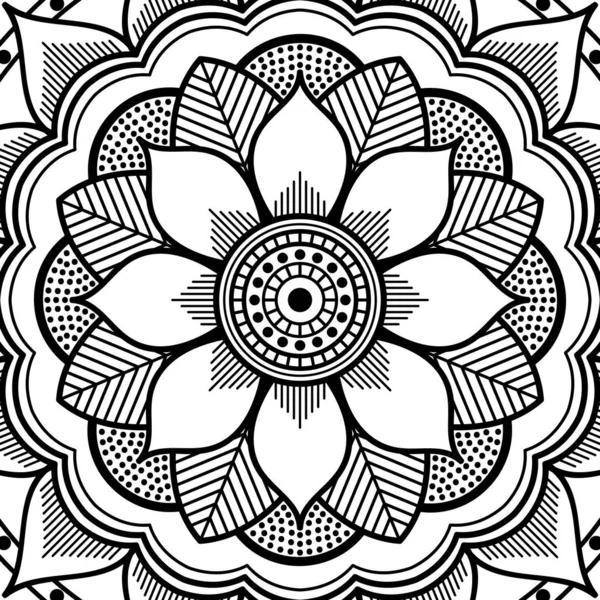 Patrón Redondo Decorativo Dibujado Mano Forma Mandala Para Corte Por — Archivo Imágenes Vectoriales