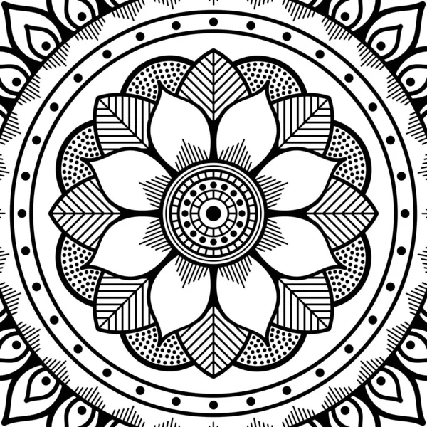 Patrón Redondo Decorativo Dibujado Mano Forma Mandala Para Corte Por — Archivo Imágenes Vectoriales