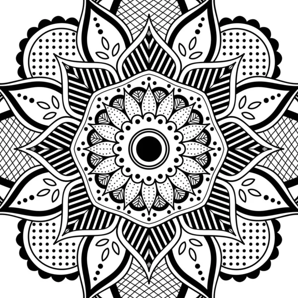 Patrón Redondo Decorativo Dibujado Mano Forma Mandala Para Corte Por — Archivo Imágenes Vectoriales