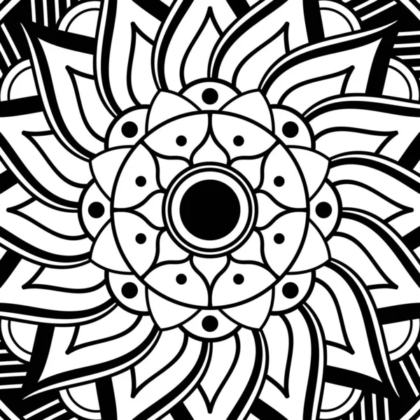 Motif Rond Décoratif Dessiné Main Sous Forme Mandala Pour Découpe — Image vectorielle