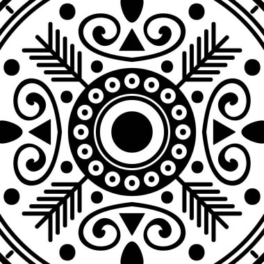 Mandala dekoratif süsü. Tebrik kartı, telefon kılıfı izi vb. için kullanılabilir. El çizimi arkaplan