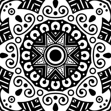Mandala dekoratif süsü. Tebrik kartı, telefon kılıfı izi vb. için kullanılabilir. El çizimi arkaplan